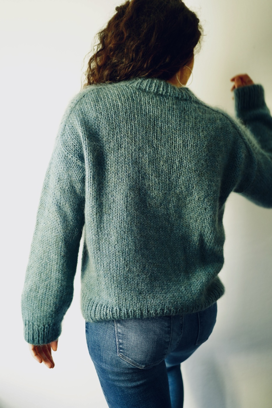 Foto 3 del maglione con spalla europea a maglia