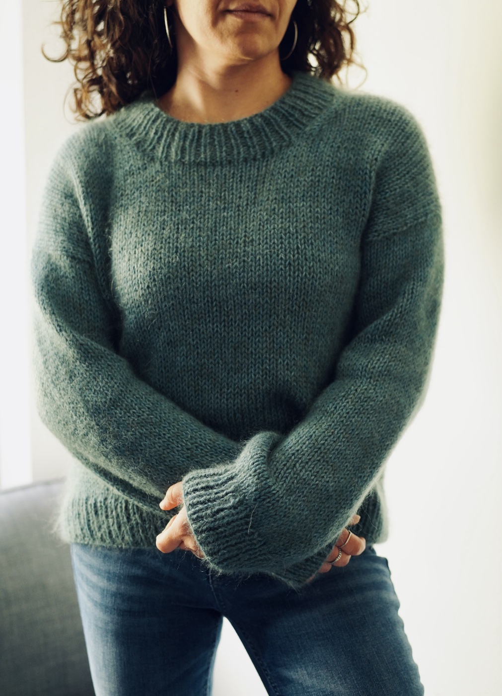 Foto 9 del maglione con spalla europea a maglia