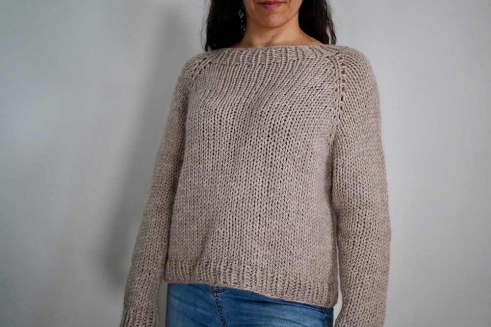 Foto 2 del maglione top down a maglia
