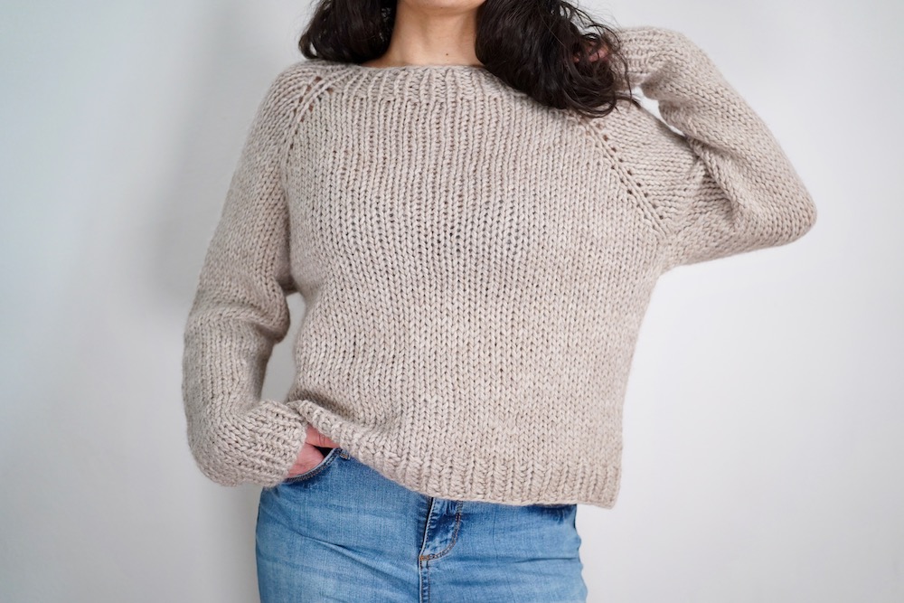 Foto 4 del maglione top down a maglia
