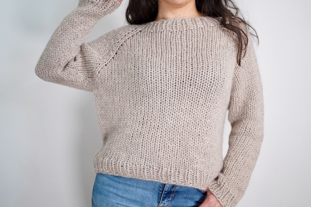 Foto 5 del maglione top down a maglia